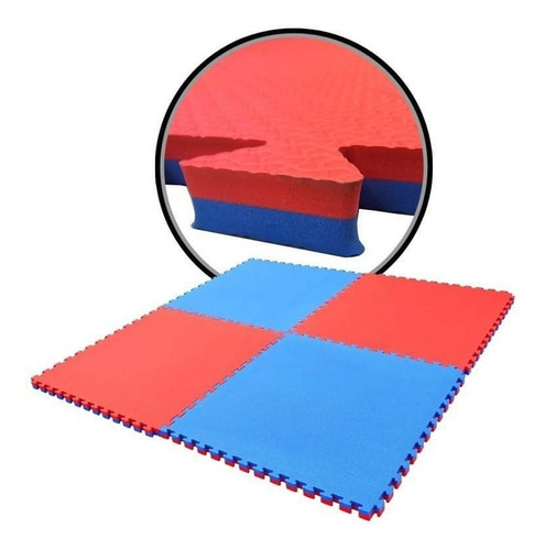 Imagen 4 de 4 de Tatami Goma Eva Encastrable P Gimnasios 100x100x23mm Fabrica