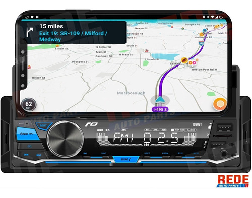 Radio Auto Radio R8 1020bt Suporte Celular Usb Sd Bluetooth 