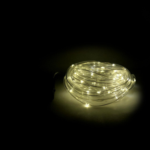 Manguera Solar Luces Led Luz Calida 100 Luces 10 Metros