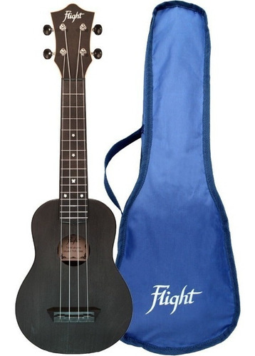 Flight Tus35e Blk Ukelele Negro Soprano Electroacústico