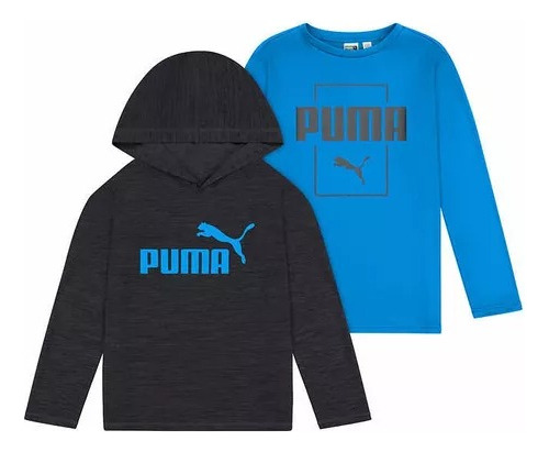 Puma Camiseta Manga Larga Niños Activewear Original Pack X2