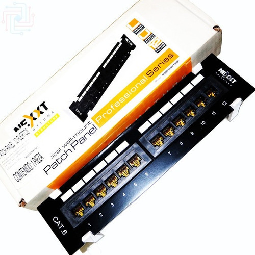 Patch Panel De Pared Nexxt Cat6 12 Puertos Red De Casa Ofici