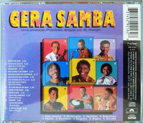 Cd Gera Samba - É O Tchan