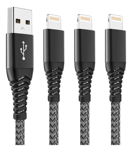 Cable Lightning Certificado Mfi 3 Carga Rapida Para iPhone 6