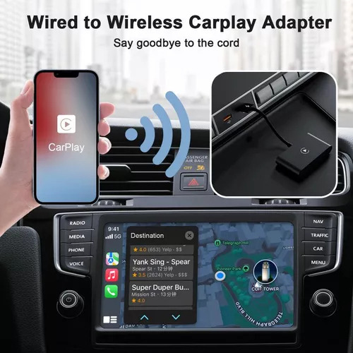 Adaptador sem fio Car Play, conversor de carro para IP