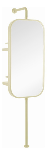 Espejo Giratorio Con Estantes De 60x30 - Marco Color Marfil