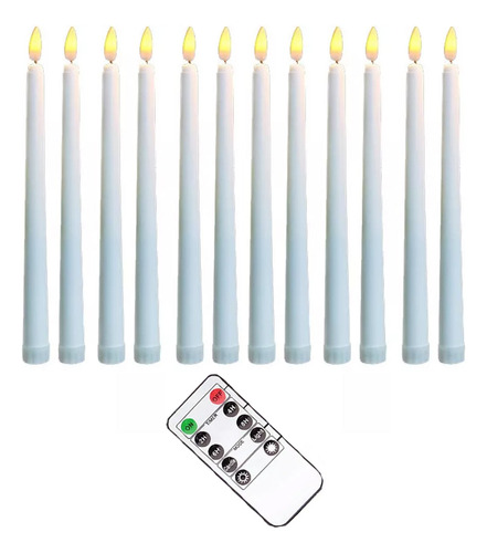 Vela Electrónica De Tallo Largo De 12 Piezas Con Control Rem