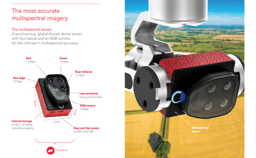 Câmera Parrot Sequoia Sensor Multispectral Agricultura Nova