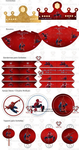 Kit Imprimible Hombre Araña Spiderman Superheroe Heroe G65