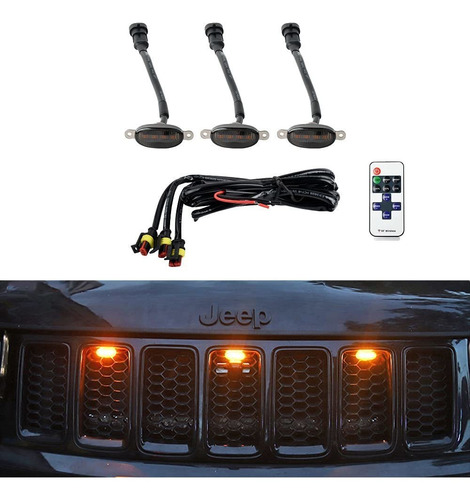 Luz Parrilla Para Ford F150 Lente Negra Ambar Amarillo 3