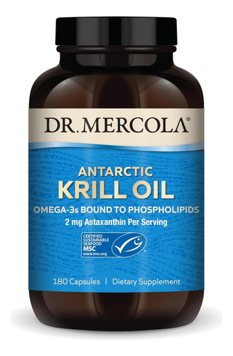 Aceite De Krill Antártico Dr. Mercola 180 Cápsulas