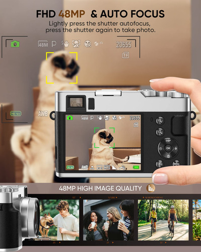Imagen 2 de 7 de Cámara Digital 4k 48 Mp Enfoque Automático Con Zoom 16x