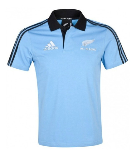 Camiseta Polo adidas Rugby All Blacks Nova Zelandia Azul