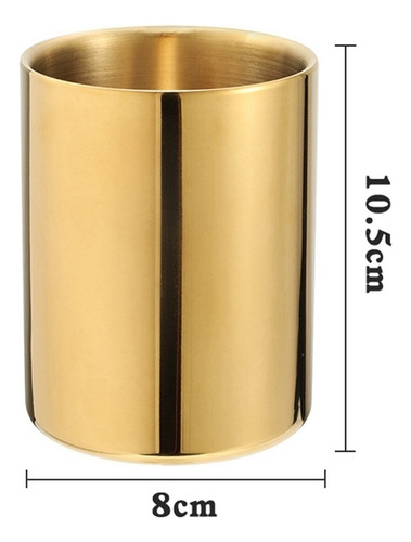 Porta-copos Para Lápis, Organizador De Mesa, Caneta Dourada,