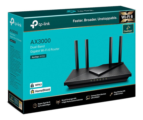 Archer Ax55   Router Ax3000 Gigabit Wi-fi 6 One-mesh