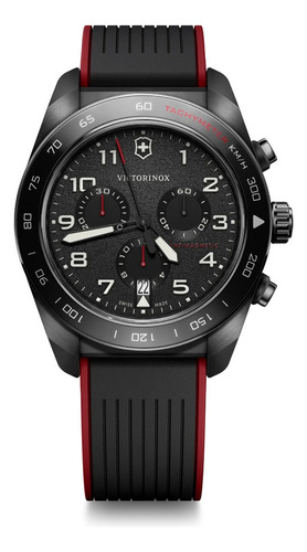 Victorinox, Reloj, Swiss Army Chronograph, Caballero, 42 Mm Negro Negro Negro