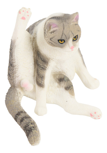 Figura De Gato Educativa, Realista, Linda Maqueta De Juguete