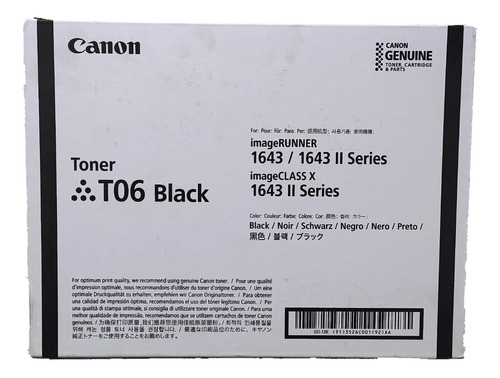 Toner Canon T06 Negro Original Americano Verificable 1643