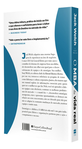 Livro o mba da vida real de Jack Welch e Suzy Welch capa mole 2023 em português editorial HarperCollins