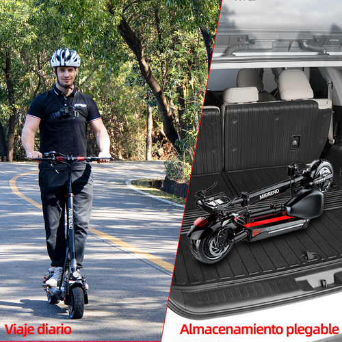 Scooter Electrico Patín Electrico Bicicleta Eléctrica Mirrend F10-PRO 10'' 800W 45km/h 10.4ah Led Rgb Plegable Para adulto Triple absorción de choque mejorada Plegable Asiento
