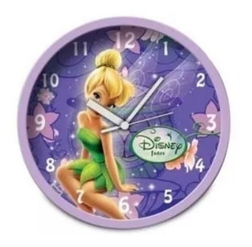 Relógio De Parede Decoração Quarto Infantil Tinker Bell Fada