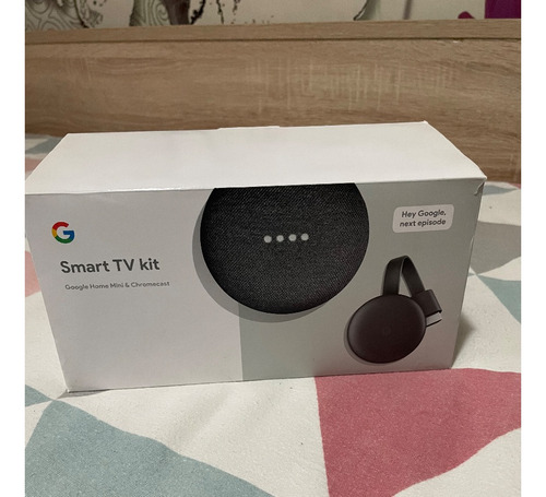 Kit Smart Chromecast 3 + Parlante Google Home Mini Negro