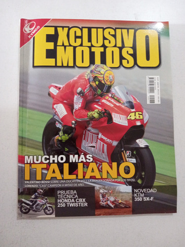 Revista Exclusivo Motos, Agosto 2010. Impecable Estado.