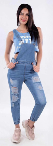 Jardinera Mujer Enterizo Jeans Overol