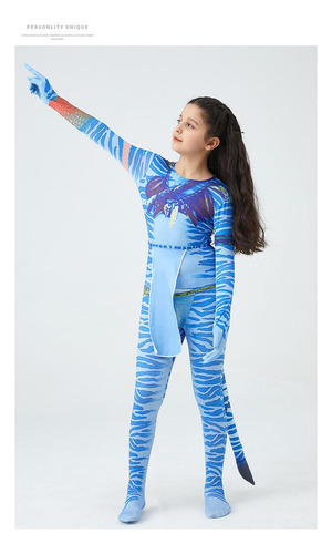 Disfraz De Cosplay For Niños Avatar Cos, Traje Ajustado