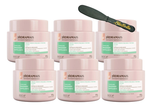 6un Creme Esfoliante Média Abrasão 500gr Hidramais+espàtula