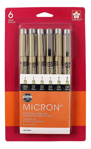 Sakura Micron Rapidografos Set De 6