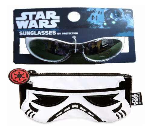 Lentes De Sol Uv Niños + Estuche Stormtrooper Star Wars