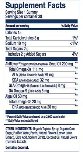 Wiley's Finest Omega-3 Para Niños 30 Gomitas Sabor Limonada Fresca