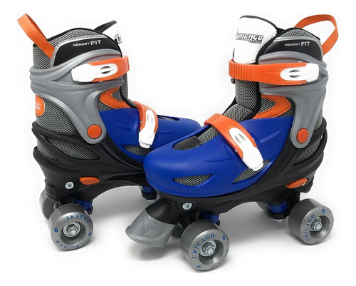 Patines Cuadraditos Ajustables Para Niños 32 A 35