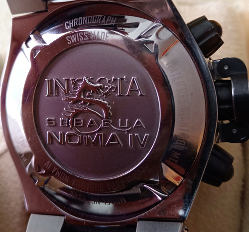 Reloj Invicta Subaqua Noma Iv Original Suizo Caballero. Plata Y Negro Negro Negro (Usado)