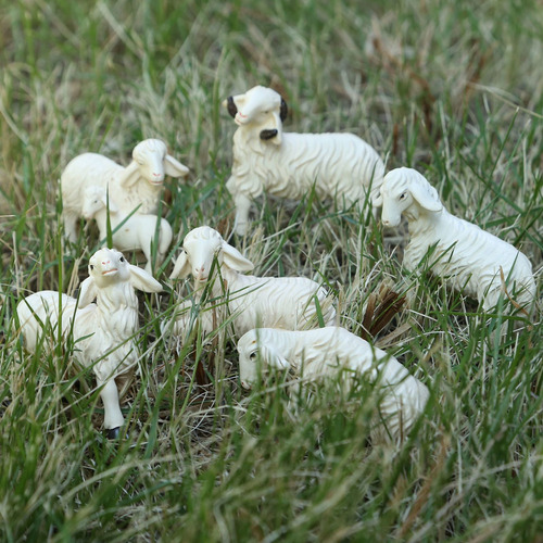 6 Unids/set Figuras De Animales De Granja Casa De Muñecas