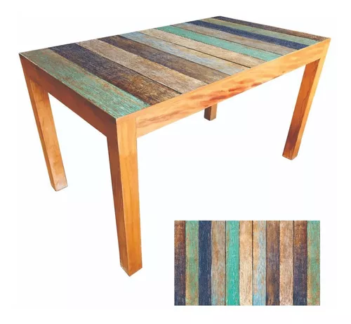 ⭕ Plotteo mesa redonda con vinilo símil madera ⭕ 