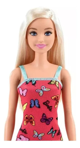 Muñeca Barbie Básica Original Mattel Nueva Vestido Rosa