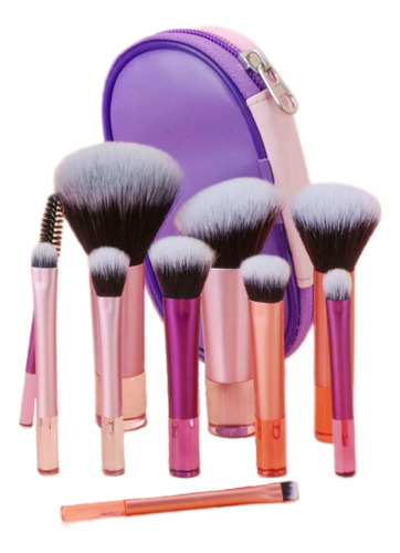 Shein Kit De Pincéis 10 Mini Para Maquiagem E Travel Bag