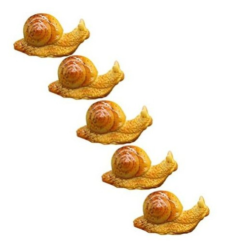Figuras De Caracol Miniatura, 5pcs Resina Snails Para