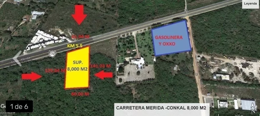 Terreno En Venta Sobre Carretera En Conkal