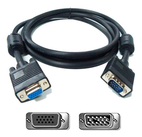 Cable Extension Vga Macho- Hembra  1.8 Metros 