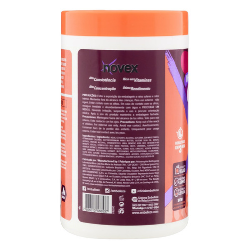 Imagem 3 de 3 de Creme de tratamento Novex Infusão de Colágeno 400g