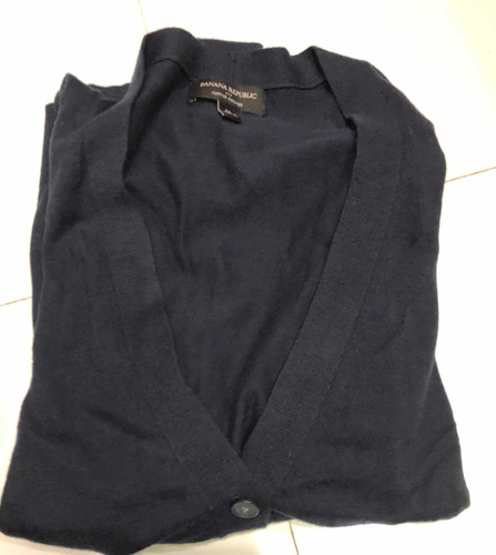 Sweater Cardigan Banana Republic Medium Azul Envio Gratis