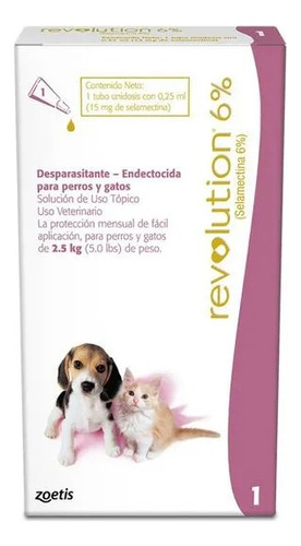 Revolution 6% H 2.5kg Pipeta Perros Y Gatos Vet Juncal Blanco