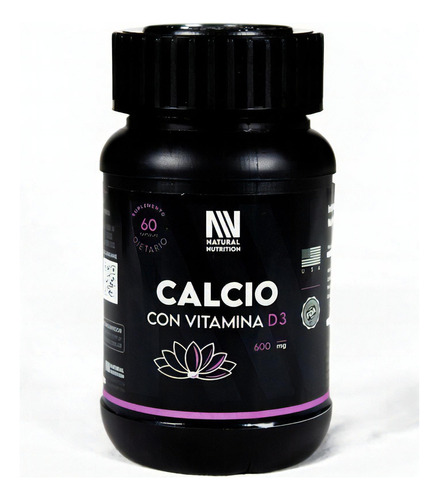 Calcio 600 Mg + D3 X60 Capsulas Natural Nutrition