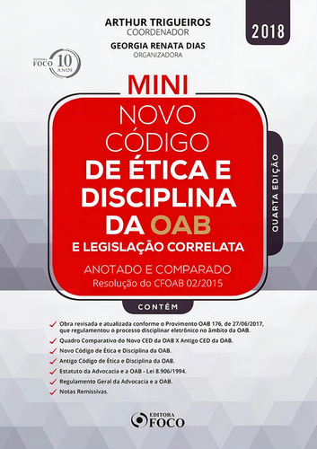 Mini Codigo De Etica E Disciplina Da Oab - Foco - 4 Ed