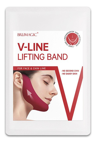 E V Face Mask, Red Hydrogel Hanging Ear Mask To Enhance Tens