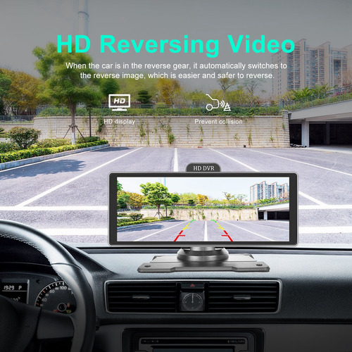 Monitor De Carro Dvr 4k De 10,26 Polegadas Carplay Android A