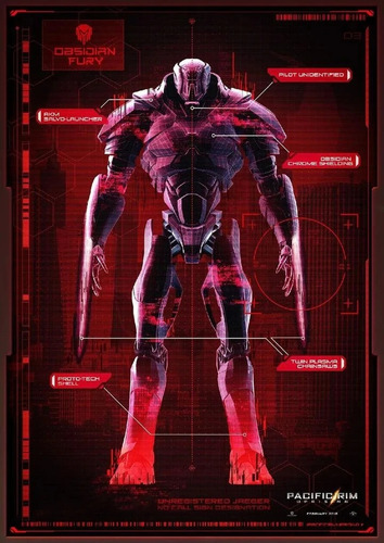 \/ Figura De Acción Obsidiaan Fury De Pacific Rim 2,